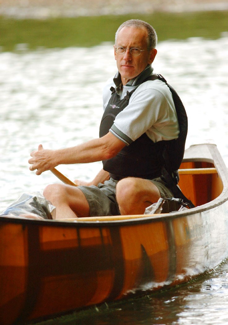 Tom Kerr in canoe