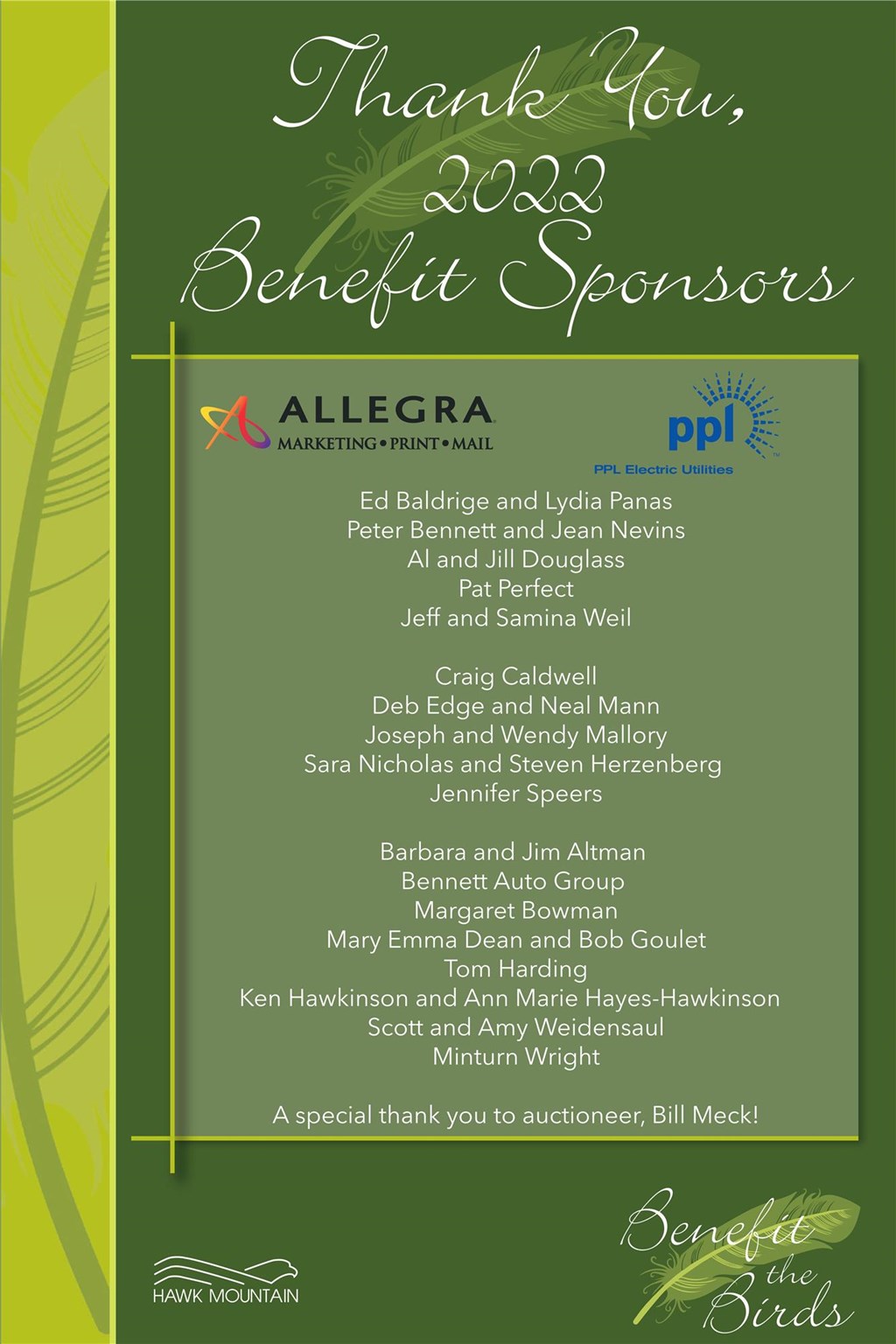 2022 Benefit Sponsors 2022 Benefit Sponsors