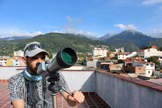Marco Contreras at Five White Eagles watch site Marco Contreras at Five White Eagles watch site