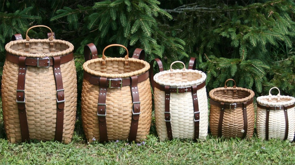 Mirnie's Child Sized Adirondack Pack Basket w/ Brown Harness — Adirondack  Green House Basketry