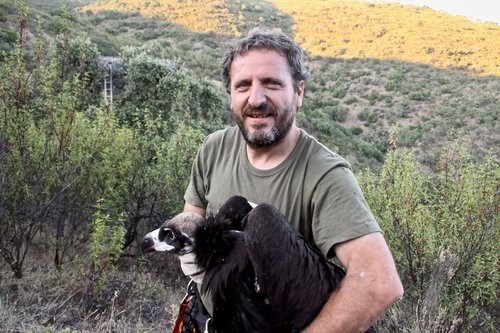 Alfonso with cinereous vulture Alfonso with cinereous vulture