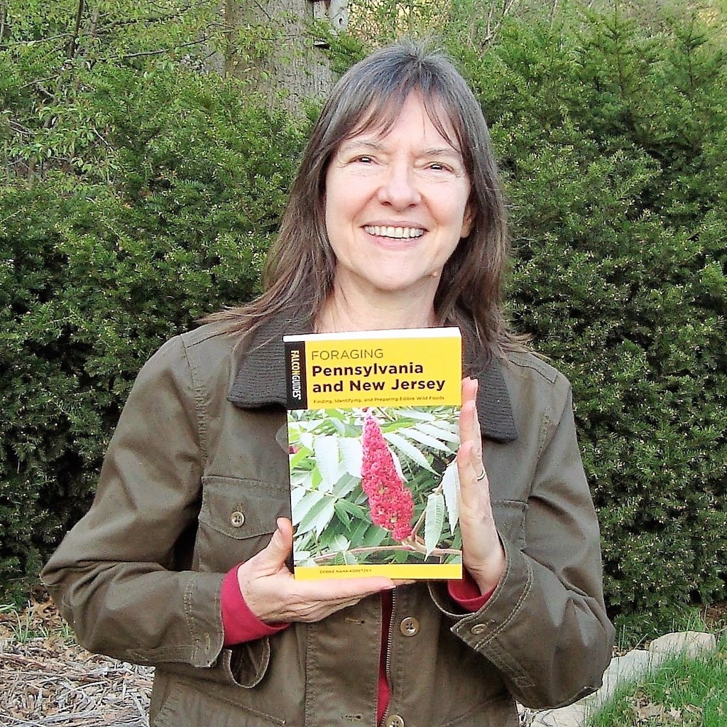 Debbie Naha-Koretzky with her book Foraging Pennsylvania and New Jersey