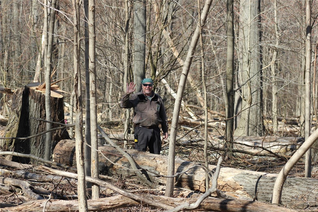 Todd Bauman Waving from the Woods
