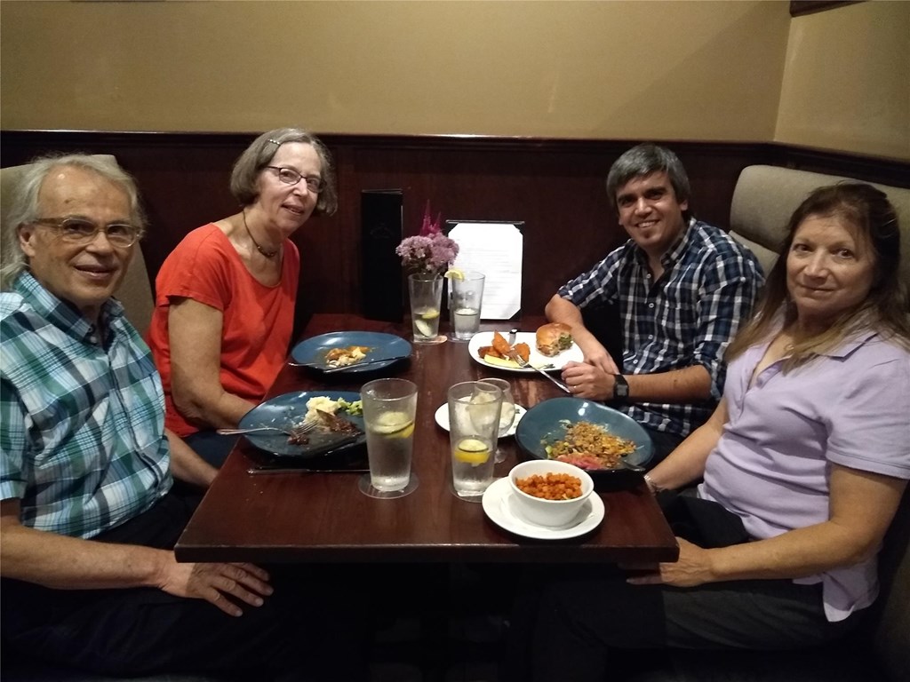 Fer at dinner with Deb, Neil, and Laurie