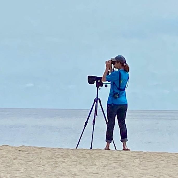 MT on the Beach with a Scope and Binoculars MT on the Beach with a Scope and Binoculars