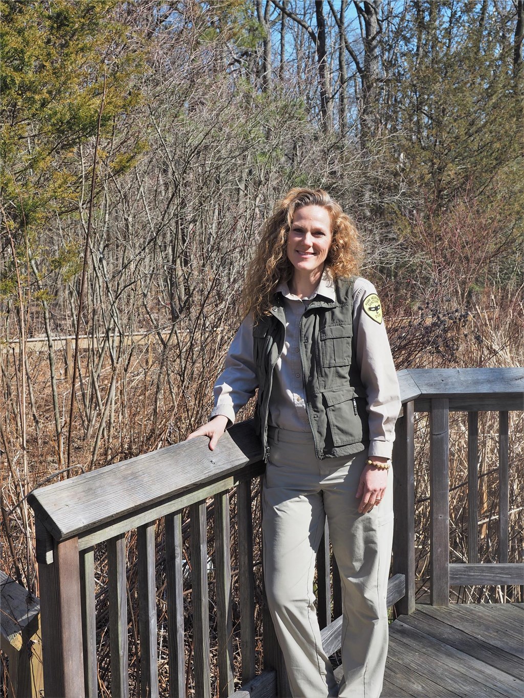 Director of Education Jamie Dawson in the Native Plant Garden