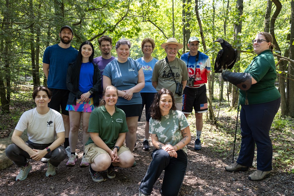 group photo with black vulture ambassador
