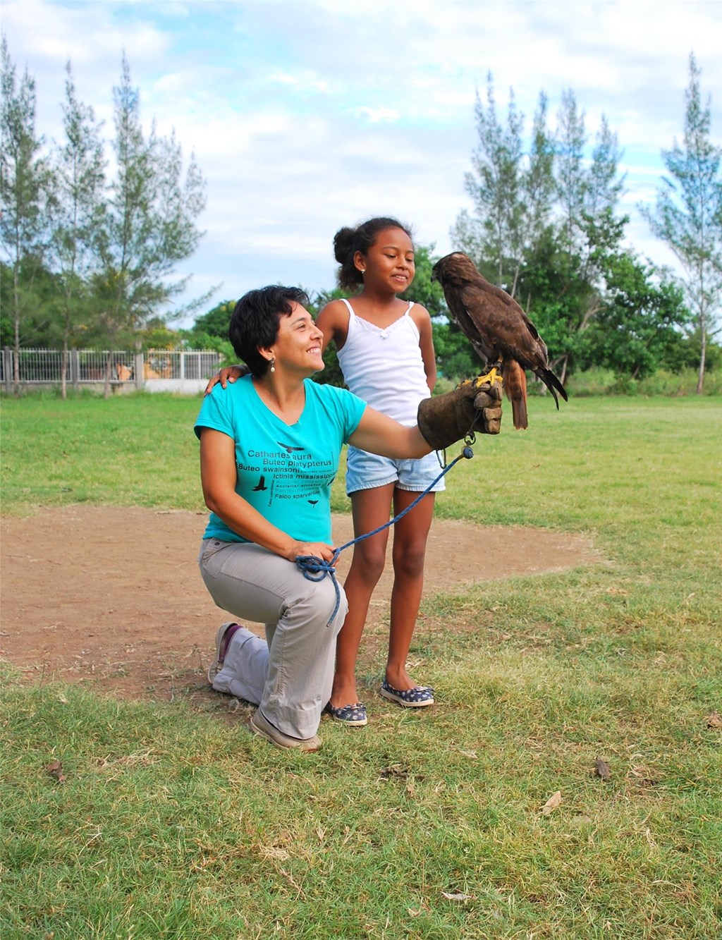 Yumei with education bird and student