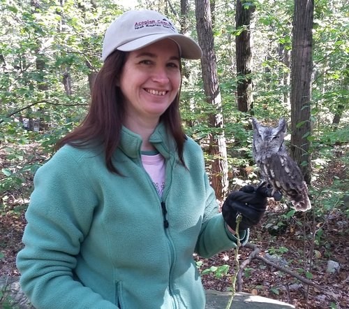 Andrea and screech owl