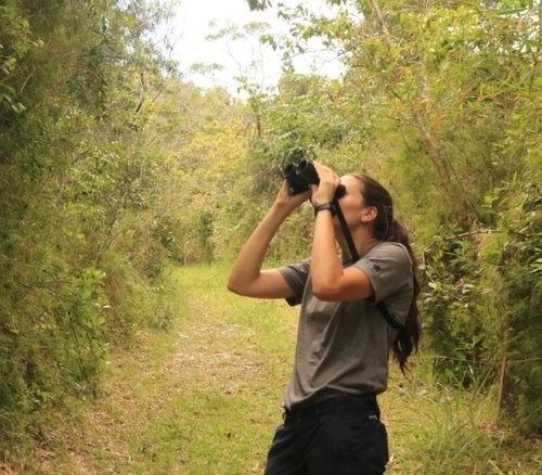 kristen birdwatching