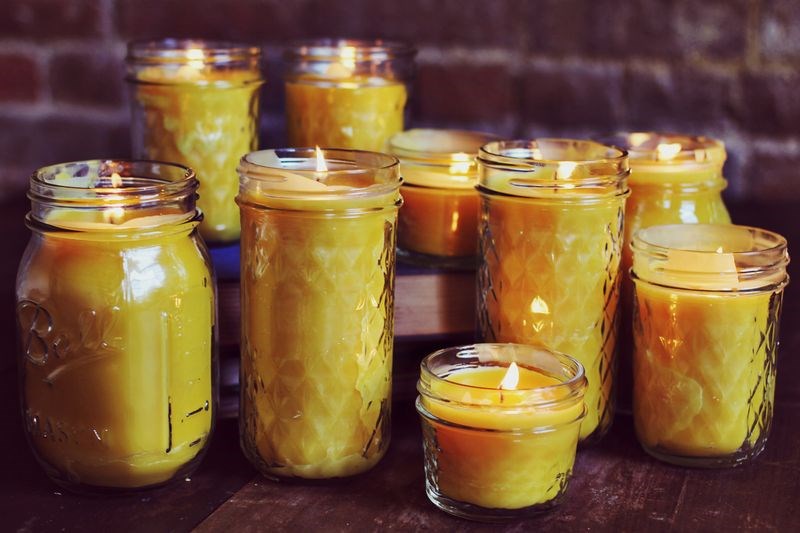 Mason Jar Candles in Various Sizes Mason Jar Candles in Various Sizes