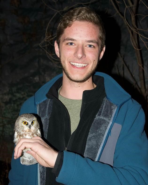 Mitchell Holding a Saw-whet Owl