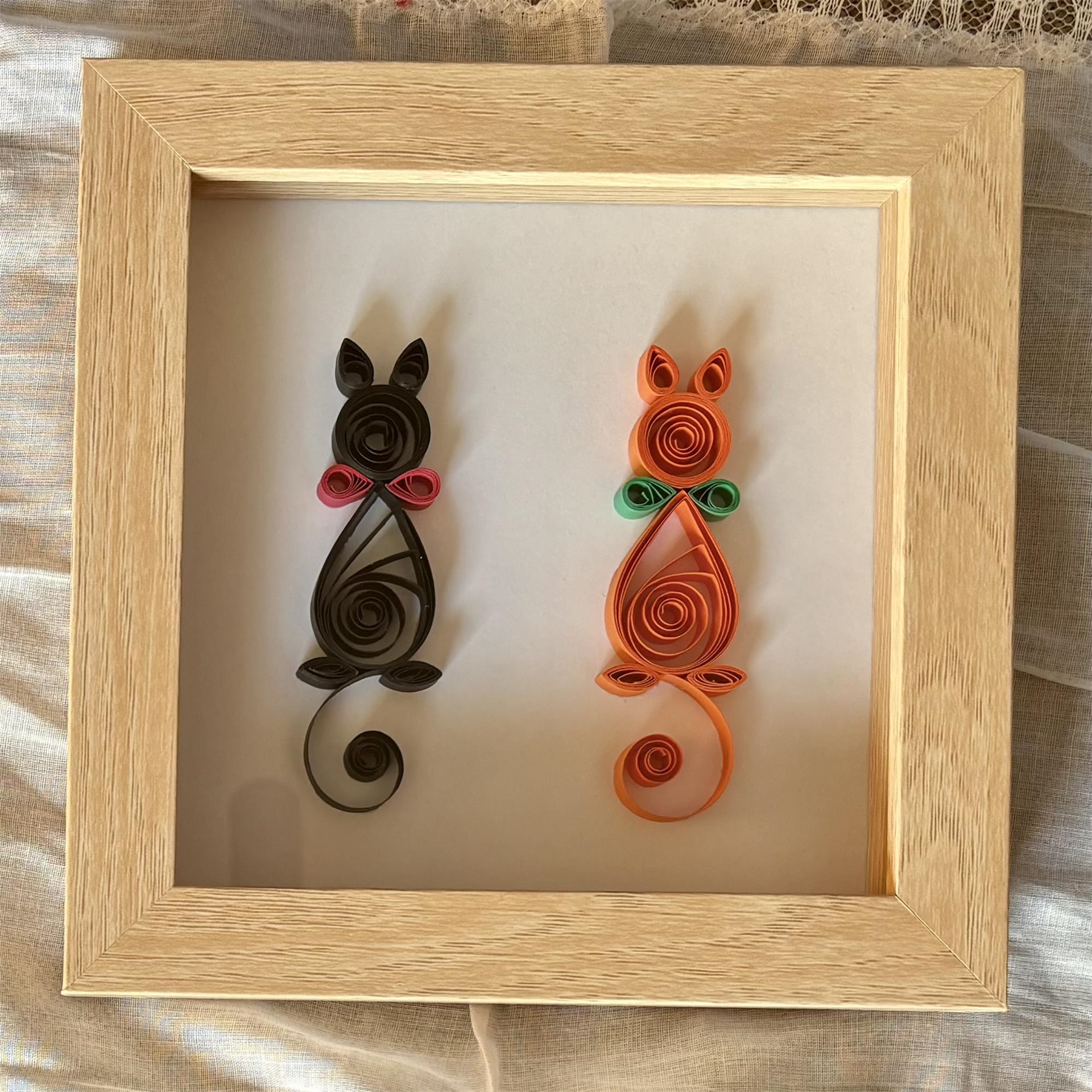 Paper Quilling Workshop: Cats in a Shadowbox