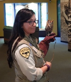 rachel holding owl rachel holding owl