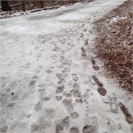 snow footprints
