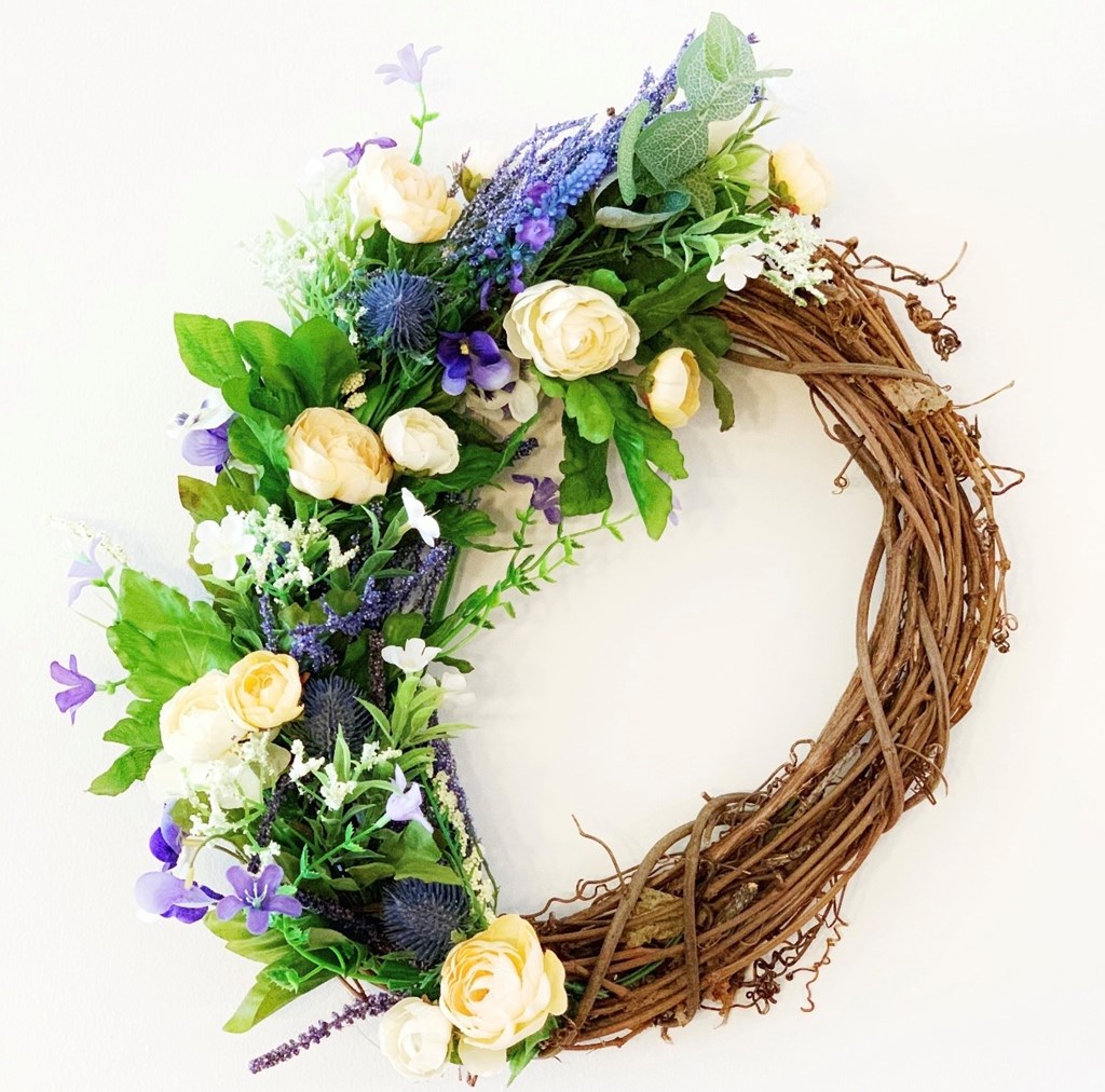 Spring Floral Wreath Example Spring Floral Wreath Example
