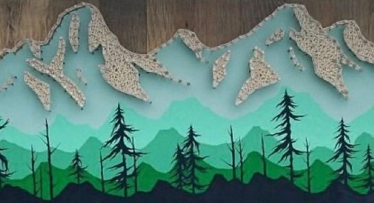 Mountain String Art Example Mountain String Art Example