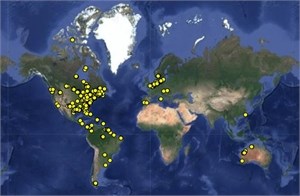 Motus towers worldwide
