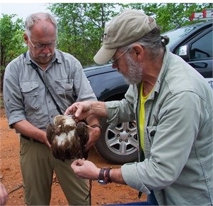 Keith and Marc Bechard tagging a hoodie last year in Kruger