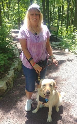 woman with dog